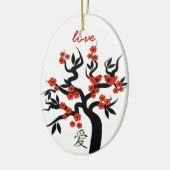 Sakura Tree Chinese Love Symbool custom ornament (Links)
