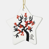 Sakura Tree Chinese Love Symbool custom ornament (Links)