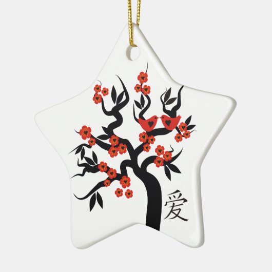 Sakura Tree Chinese Love Symbool custom ornament (Links)