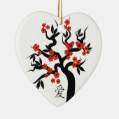 Sakura Tree Chinese Love Symbool custom ornament (Rechts)