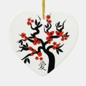 Sakura Tree Chinese Love Symbool custom ornament (Voorkant)