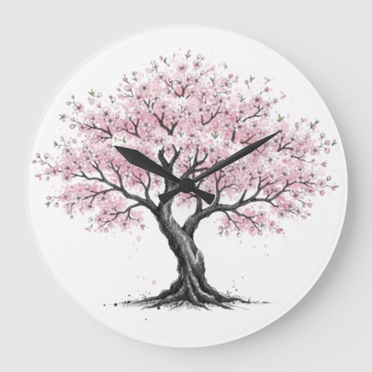 Sakura Tree Clock Grote Klok (Voorkant)
