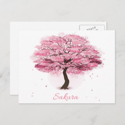 Sakura Tree in Blossom Briefkaart (Voorkant / Achterkant)