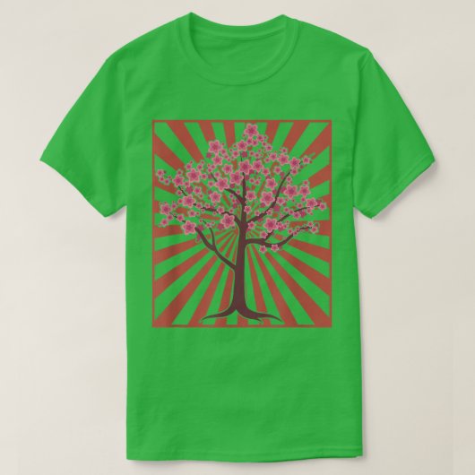 Sakura Tree Japanse bloem Japanse roze Cherry Blos T-shirt (Design voorkant)