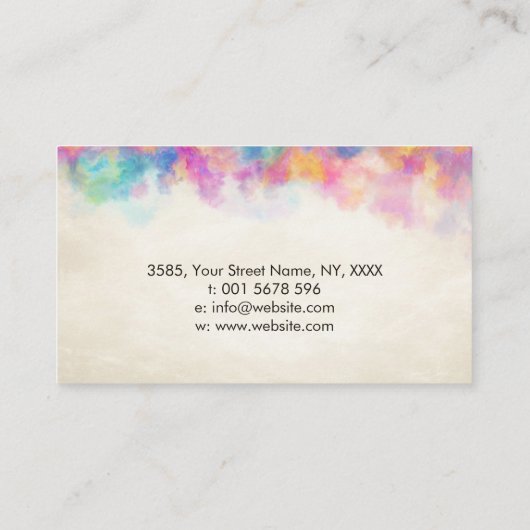 Sakura Tree - Kleurrijke bladeren Visitekaartje (Achterkant)