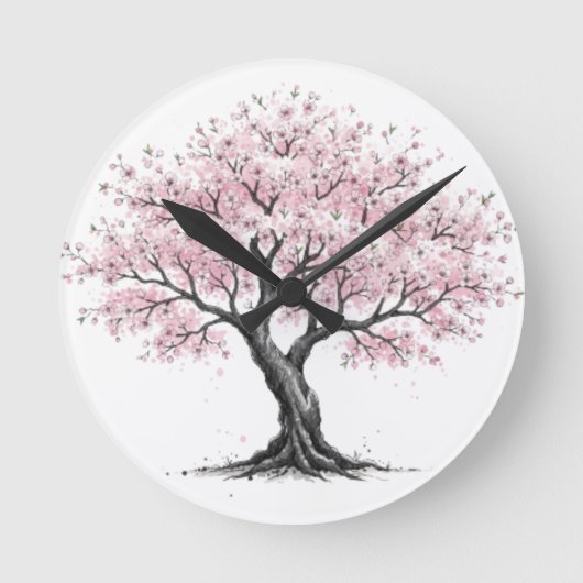 Sakura Tree Ronde Klok (Voorkant)