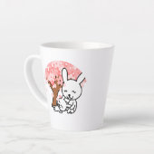 Sakura Tree Schattige Kawaii konijnenpaar Latte Mok (Linkerhoek)