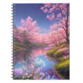 Sakura Trees' sierlijke aanwezigheid Notitieboek (Voorkant)
