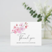 Sakura - Trouw Dankkaart Briefkaart (Staand voorkant)