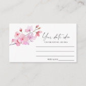 Sakura - Uitgaansideeën voor een avond \ Date jar Informatiekaartje (Voorkant)