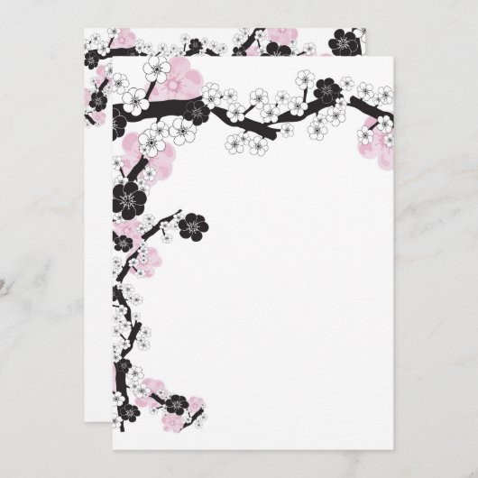 Sakura Uitnodiging (Voorkant / Achterkant)