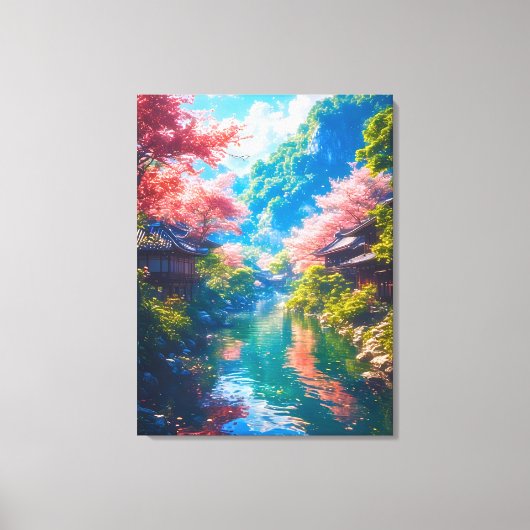 Sakura Utsuru Seiryū Canvas Afdruk (Voorkant)
