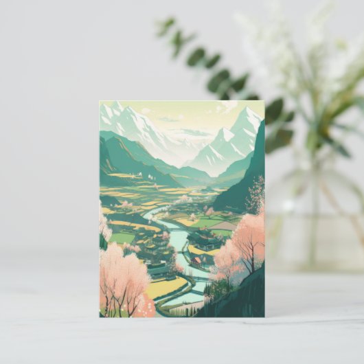 Sakura Valley Feestdagenkaart (Staand voorkant)