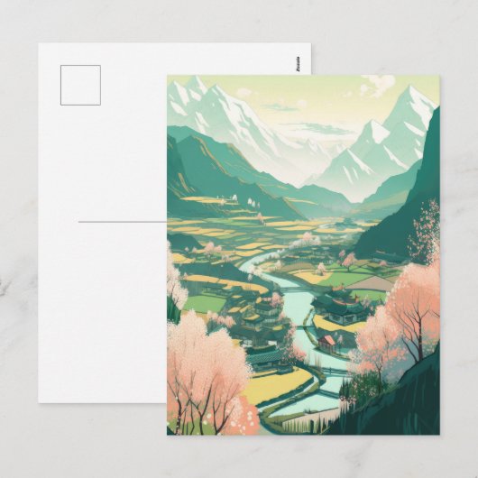 Sakura Valley Feestdagenkaart (Voorkant / Achterkant)