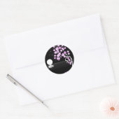 Sakura van de nacht ronde sticker (Envelop)