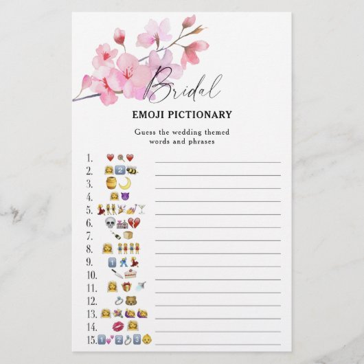 Sakura - vrijgezellenfeest emoji pictionary game (Voorkant)