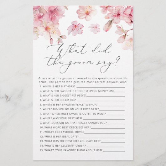 Sakura Wat zei de groom over vrijgezellenfeest? (Voorkant)