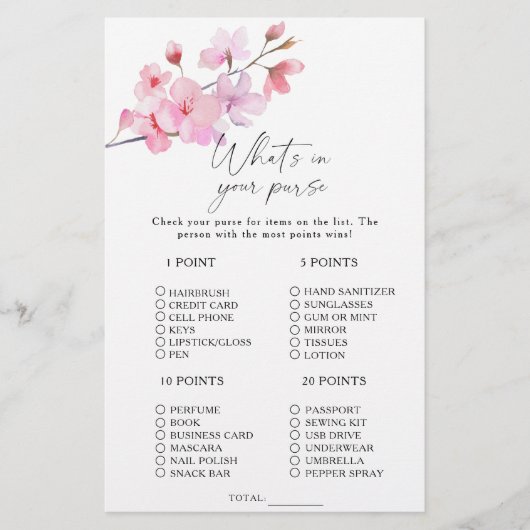 Sakura - Wat zit er in je handtas? (Voorkant)