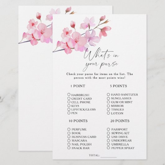 Sakura - Wat zit er in je handtas? (Voorkant / Achterkant)