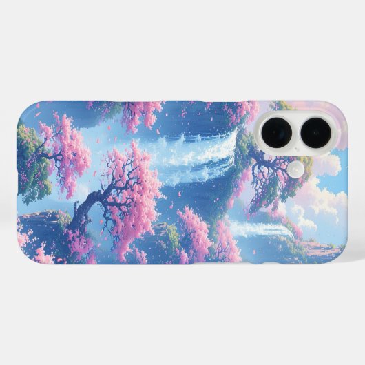 Sakura Waterfall Paradise Case-Mate iPhone Case (Achterkant (horizontaal))