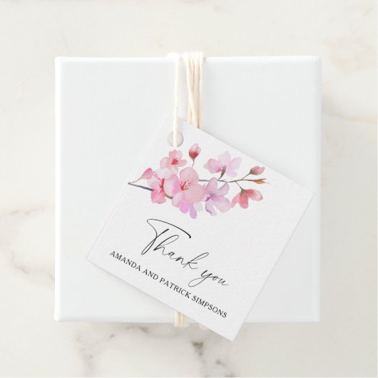 Sakura - Weddenschap Hartelijk dank Bedankjes Labels (In situ)