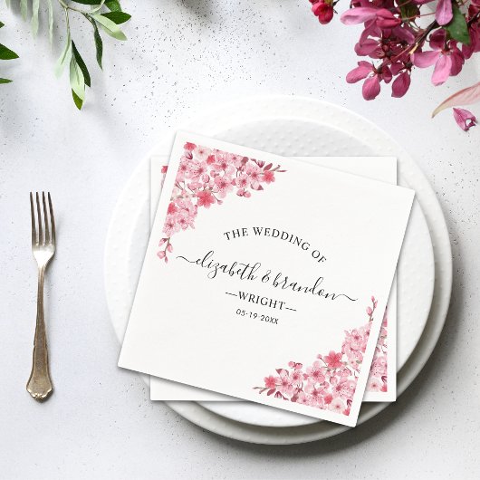 Sakura Wedding – Cherry Blossom Theme Servet