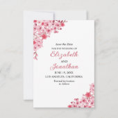 Sakura Wedding – Cherry Blossom Themed Save The Date (Voorkant)