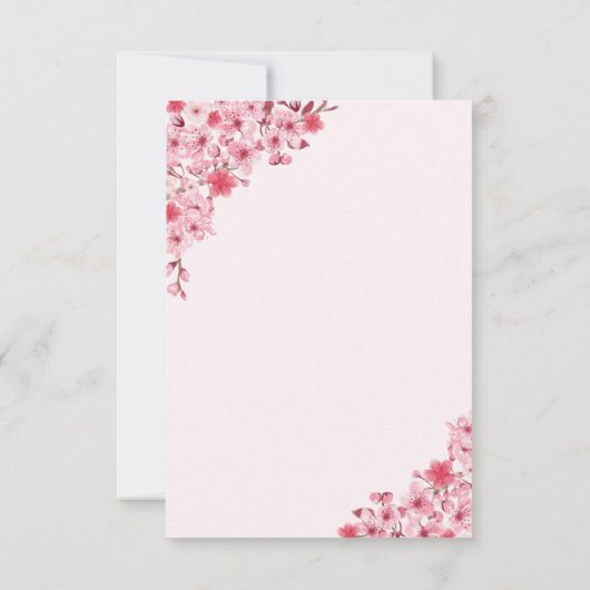 Sakura Wedding – Cherry Blossom Themed Save The Date (Achterkant)