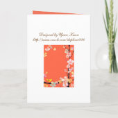 Sakura Wedding Invitation Kaart (Achterkant)