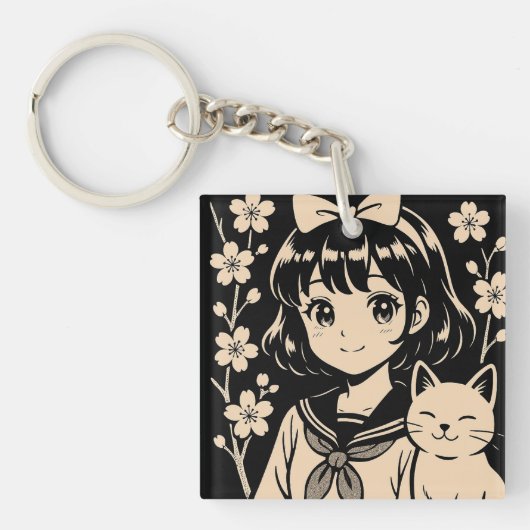 Sakura Whiskers Sleutelhanger (Voorkant)