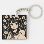 Sakura Whiskers Sleutelhanger (Achterkant)