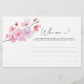 Sakura - Wie ben ik vrijgezellenfeest spel Briefpapier (Voorkant)