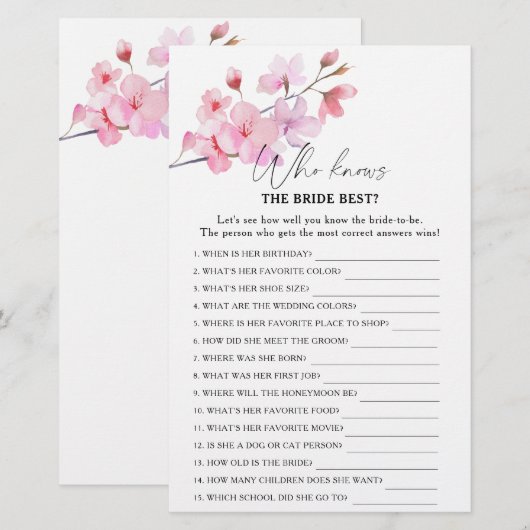 Sakura - Wie kent het beste bruidspel (Voorkant / Achterkant)