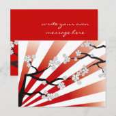 Sakura Zonsopgang Witte Kersenbloesems Bloemen Zen Briefkaart (Voorkant / Achterkant)