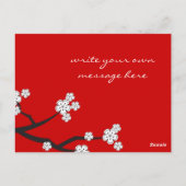 Sakura Zonsopgang Witte Kersenbloesems Bloemen Zen Briefkaart (Achterkant)