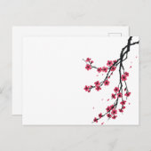 Sakurabloem Feestdagenkaart (Voorkant / Achterkant)