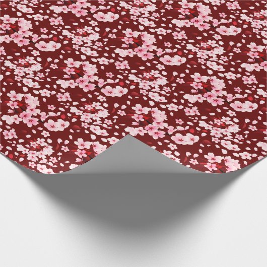 Sakurafubuki Sakura Petals Pattern Cadeaupapier (Hoek)