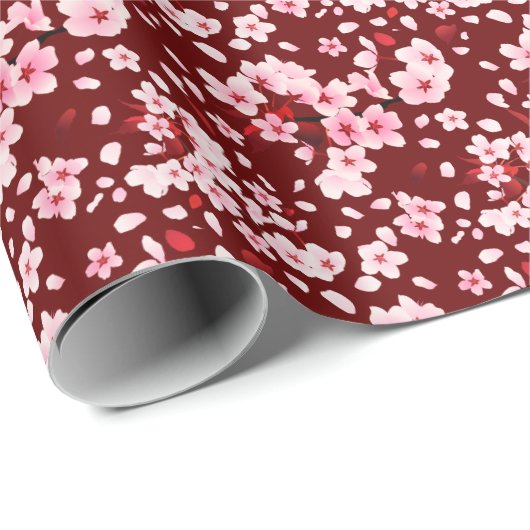 Sakurafubuki Sakura Petals Pattern Cadeaupapier (Rol Hoek)