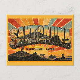 Sakurajima Japan Actieve Vulkaan Briefkaart