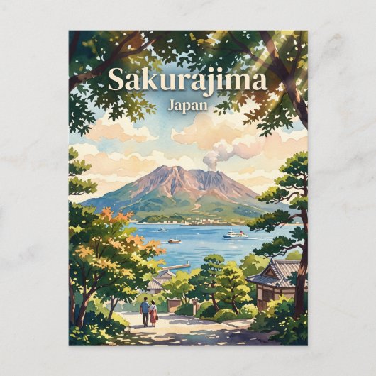 Sakurajima Japan Briefkaart (Voorkant)