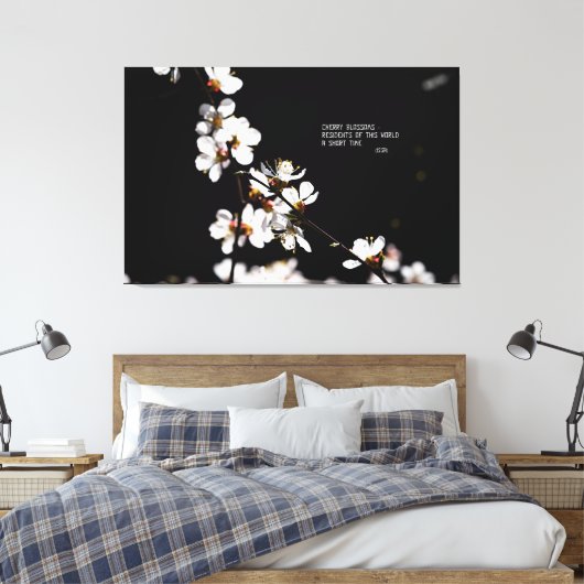 Sakurbloemen Canvas Afdruk (Insitu (Slaapkamer))