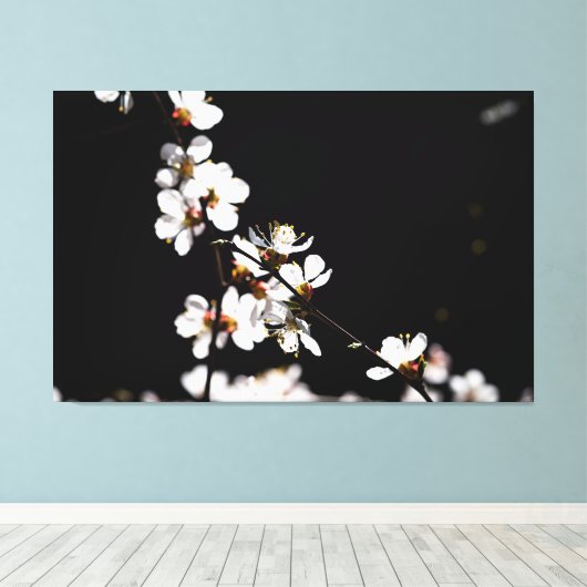 Sakurbloemen Canvas Afdruk (Insitu (Houten vloer))