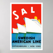 SAL ~ Swedish American Line Poster (Voorkant)