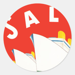 SAL ~ Swedish American Line Ronde Sticker