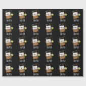 Sal-tea Funny Tea Pun Dark BG Cadeaupapier (Vlak)