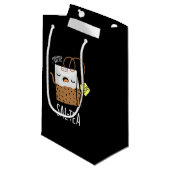 Sal-tea Funny Tea Pun Dark BG Klein Cadeauzakje (Voorkant Gekanteld)