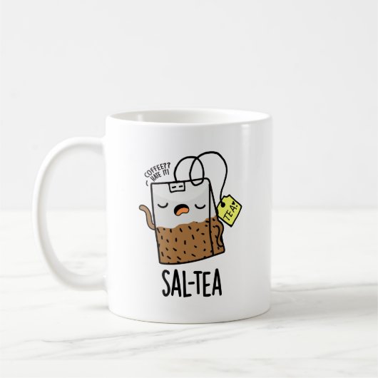 Sal-tea Funny Tea Pun Koffiemok (Links)