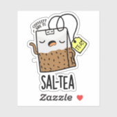 Sal-thee Grappige Thee Woordspeling  Sticker (Vel)
