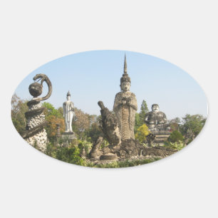 Sala Keo Kou, Nong Khai, Thailand Ovale Sticker
