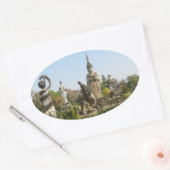 Sala Keo Kou, Nong Khai, Thailand Ovale Sticker (Envelop)